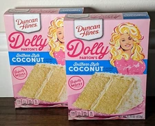 Duncan Hines Dolly Parton's Southern Style Coconut Cake Mix, 2 Boxes