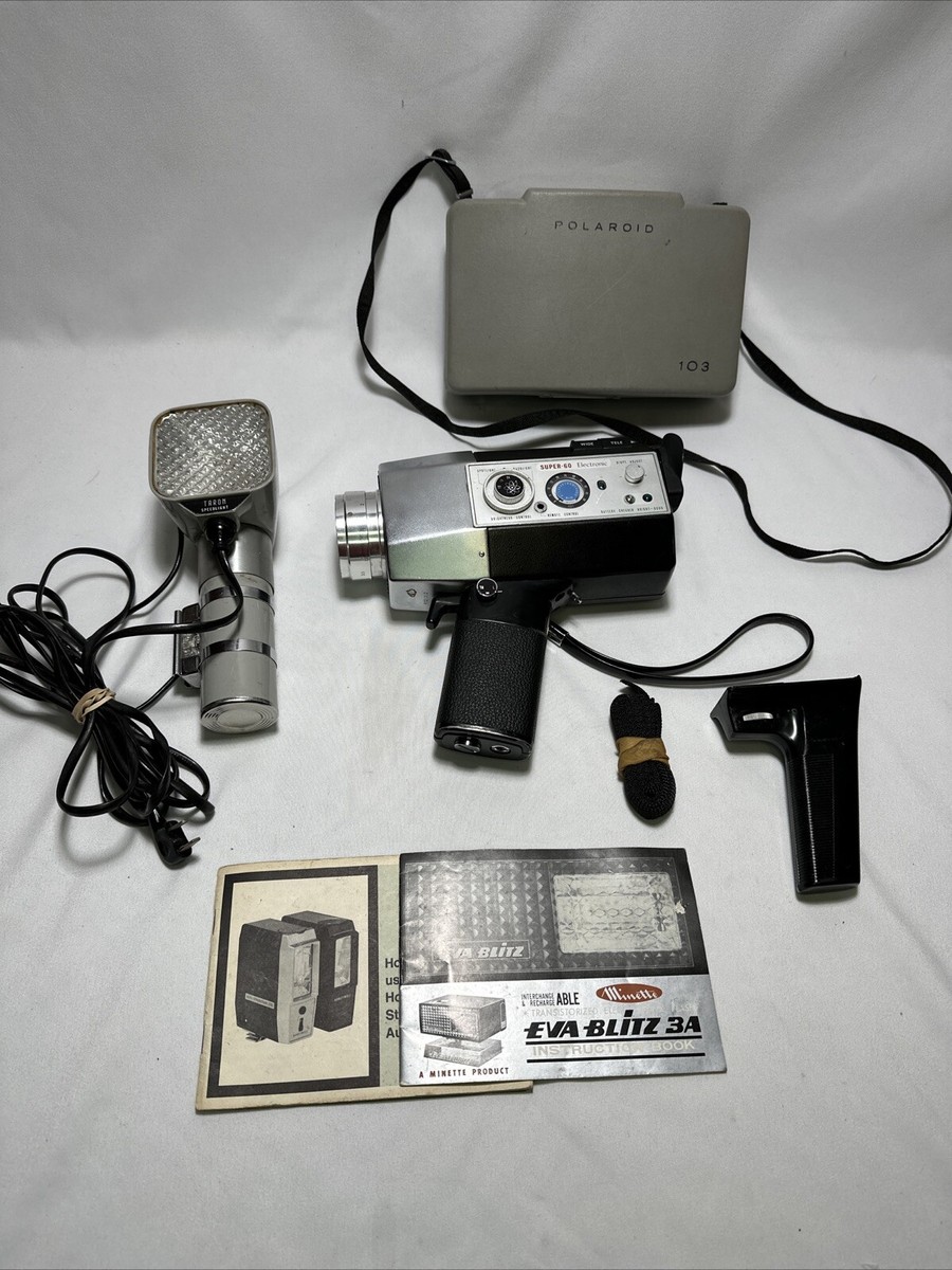 Vintage Yashica Super 60E Super 8 Camera Polaroid 103 Land Taron