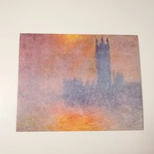 Vtg Conoco Gasoline Customer Apprec Fine Art Print "House of Paliament" 10" x 8"