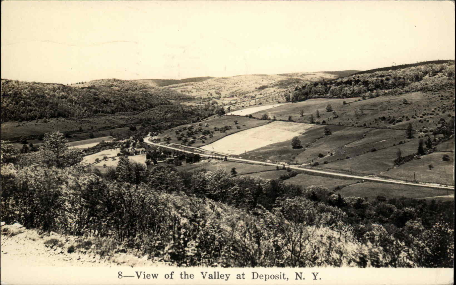 Deposit New York NY View of the Valley Real Photo Vintage Postcard | eBay