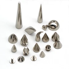 20 50pcs Silver Spots Cone Screw Metal Studs Leather craft Rivet Bullet Spikes