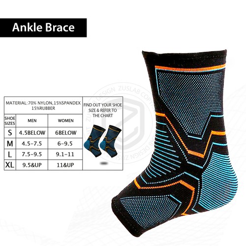 Ankle Brace Plantar Fasciitis Sock with Foot Arch Support Reduces Swelling Sport - Picture 10 of 13