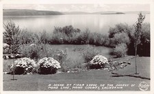 RPPC Lee Vining CA Mono Lake Tioga Lodge Hammond Station Photo Vtg Postcard B50