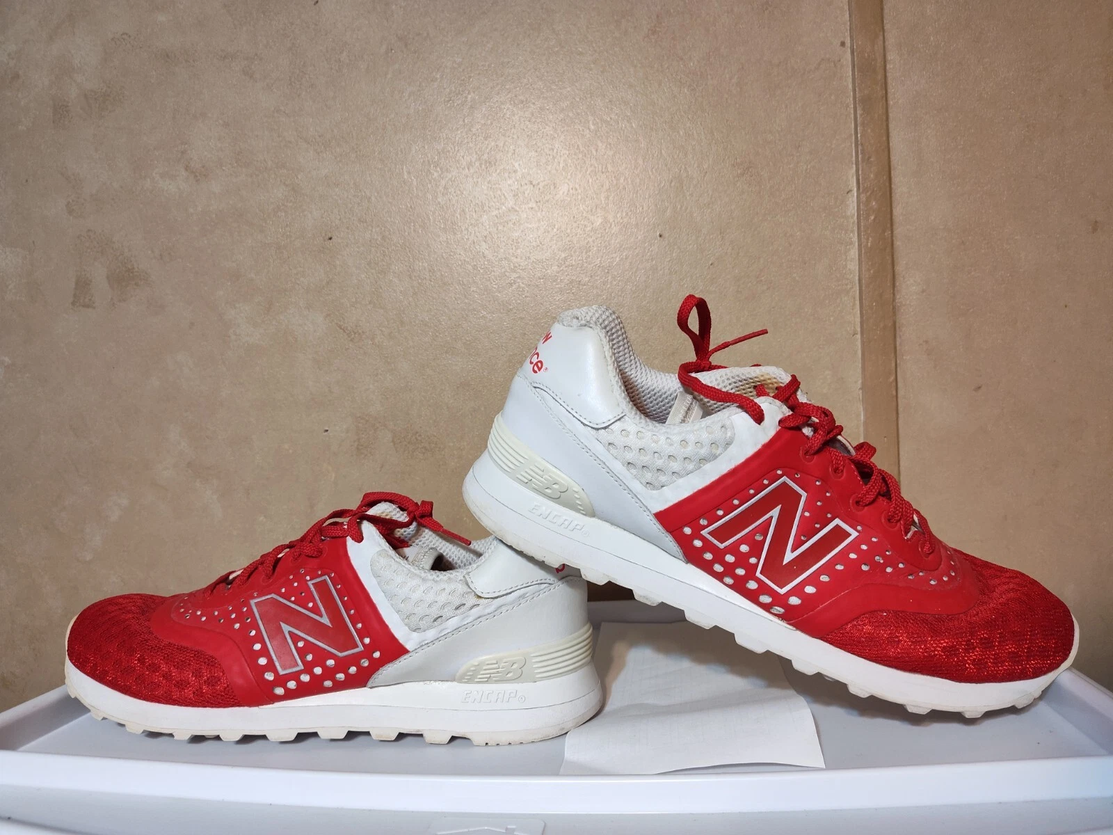 Serie New Balance Uomo Taglia 9 5 Rosso Bianco