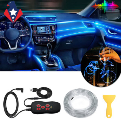 Car Interior Multi Color Atmosphere Light Strip Trim Lamp Strip For Dashboard 4M