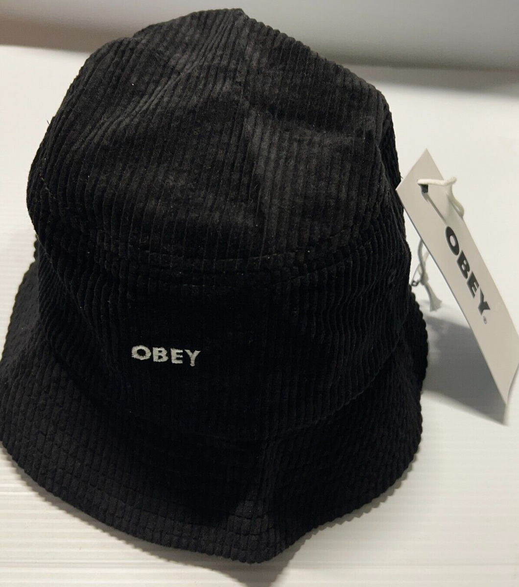 Obey Clothing Corduroy Black Bucket Hat NEW | eBay