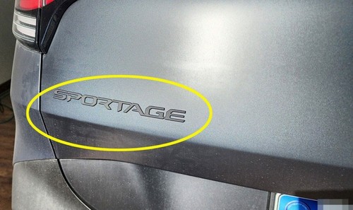Rear Liftgate, Matte Black SPORTAGE emblem fit 2023 2024 2025 2026 KIA Sportage - Picture 1 of 2