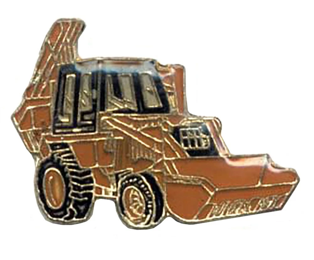 Pack of 12 Orange Bulldozer Bike Motorcycle Hat Cap Lapel Pin HP192