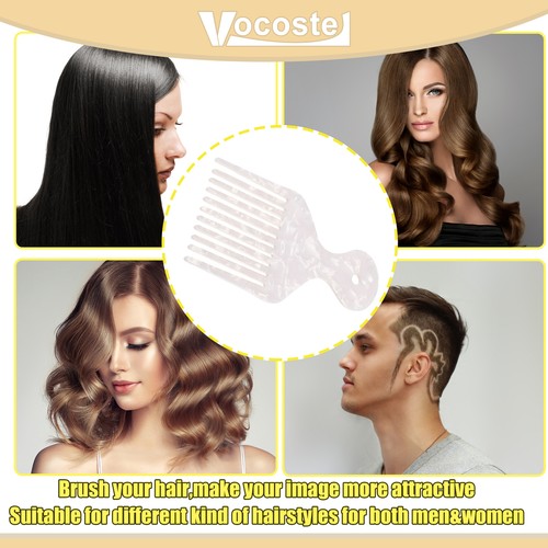 Piece of 1 Wide Tooth Hair Pick Comb Hair Styling Tool for Men Women Plastic - Picture 3 of 8