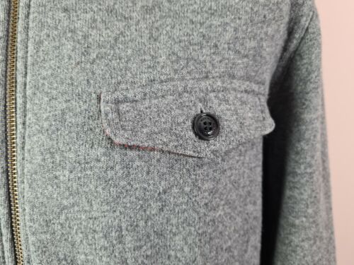 Woolrich Luxury Fleece Wool Jacket Men's Size L Grey Full Zip Wool Blend Shirt - Picture 4 of 12