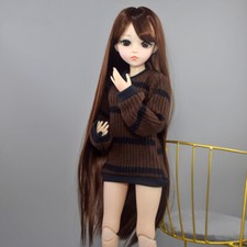 60cm Mädchen Puppe mit mechanischem Gesicht Make-up und Kleidung Schuh Perücken