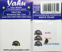 Yahu YMA7360 Westland Whirlwind Mk.I Late 1/72 Instrument Panel