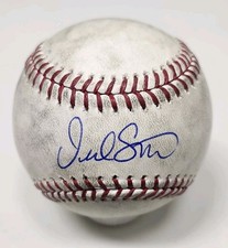 Derek Shelton Signed Autographed Game Used Major League Baseball TWINS 