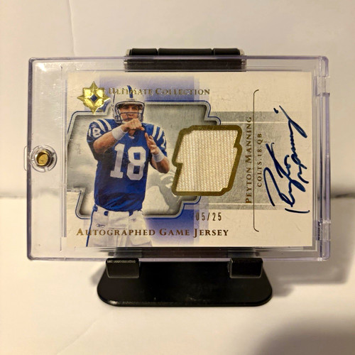 2004 Upper Deck Ultimate Collection Peyton Manning Auto Game Jersey /25 Colts
