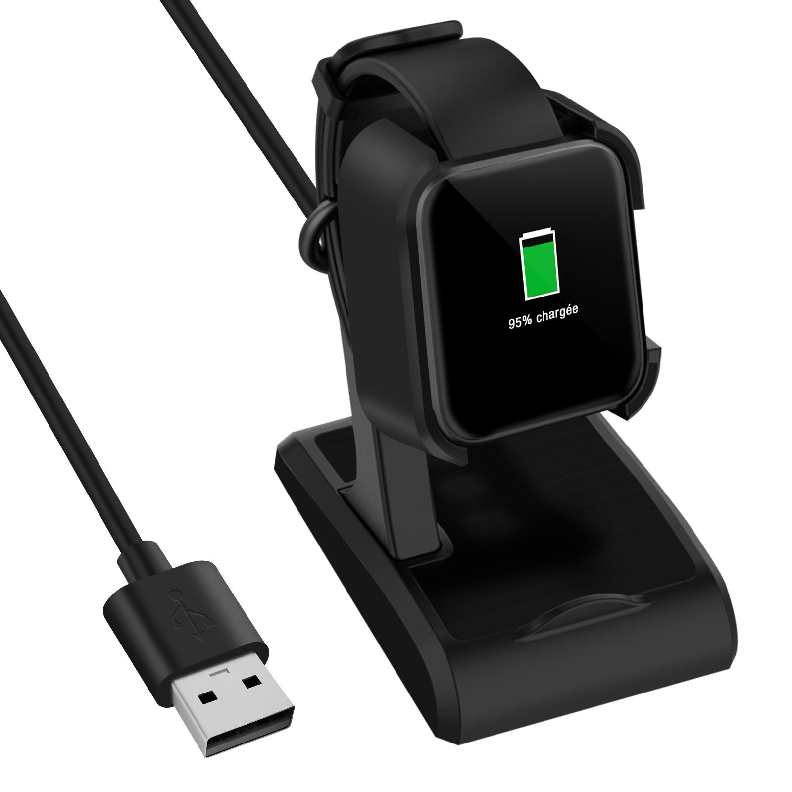 Câble USB 90cm à charge rapide et stable pour Xiaomi Mi Watch Lite et Redmi