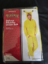 Pokemon Pikachu Unisex Hooded Deluxe Children's Bodysuit Costume Small 4/6 