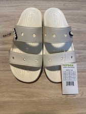 Crocs Classic Sandal Unisex Two-Strap White Slides 206761-100
