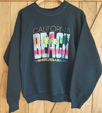 Vintage '90s California Colorful Sweatshirt Size Large "Life's A Beach"