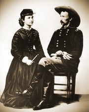 Portrait of George and Elizabeth Custer 8x10 Sepia Photo 8