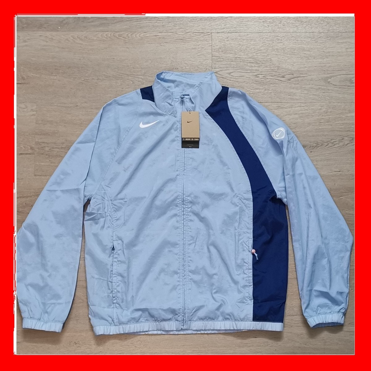 Nike Total 90 Football Soccer Tracksuit Jacket Windbreaker Blue