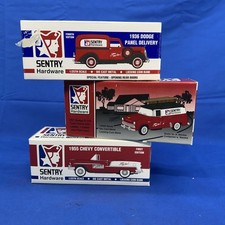 VTG Lot Of 3 Liberty Classics Sentry Hardware Die Cast Car Coin Bank 1955 Chevy