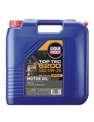 Liqui Moly 22186 Engine Motor Oil - Top Tec 6200 0W-20 (20 L)