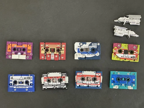 Transformers G1 Original Vintage 8 Tape Cassette Lot Slugfest Squawktalk Overkil