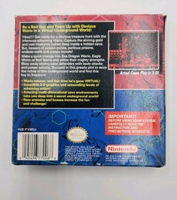 Virtual Boy Wario Land Secret Treasure Of The Awazon W/Game, Insert,Box & Extras