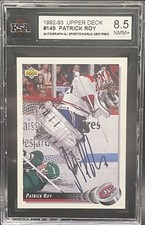 1992 Upper Deck PATRICK ROY #149 In-Person AUTO (KSA 8.5)