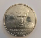 1 oz.999 Fine Silver Donald Trump Mugshot Never Surrender Round Coin “The Don”