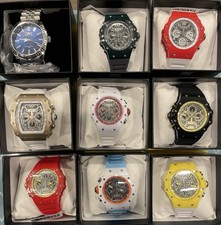 Lot of 9 Invicta Watches Racing Skeleton Multicolor NEW 3 Year Warranty
