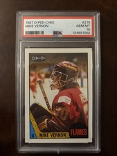 1987 O PEE CHEE MIKE VERNON RC ROOKIE #215 PSA 10 GEM MINT