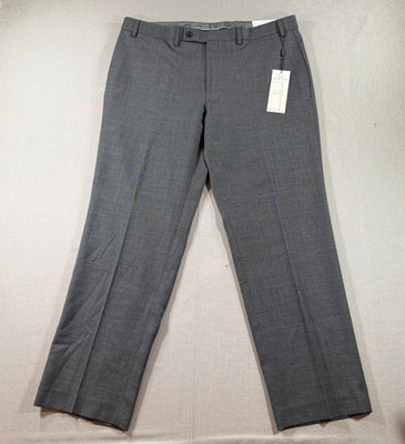 NWT Collection by Michael Strahan Dress Pants Mens 38x30 Gray Wool Slacks