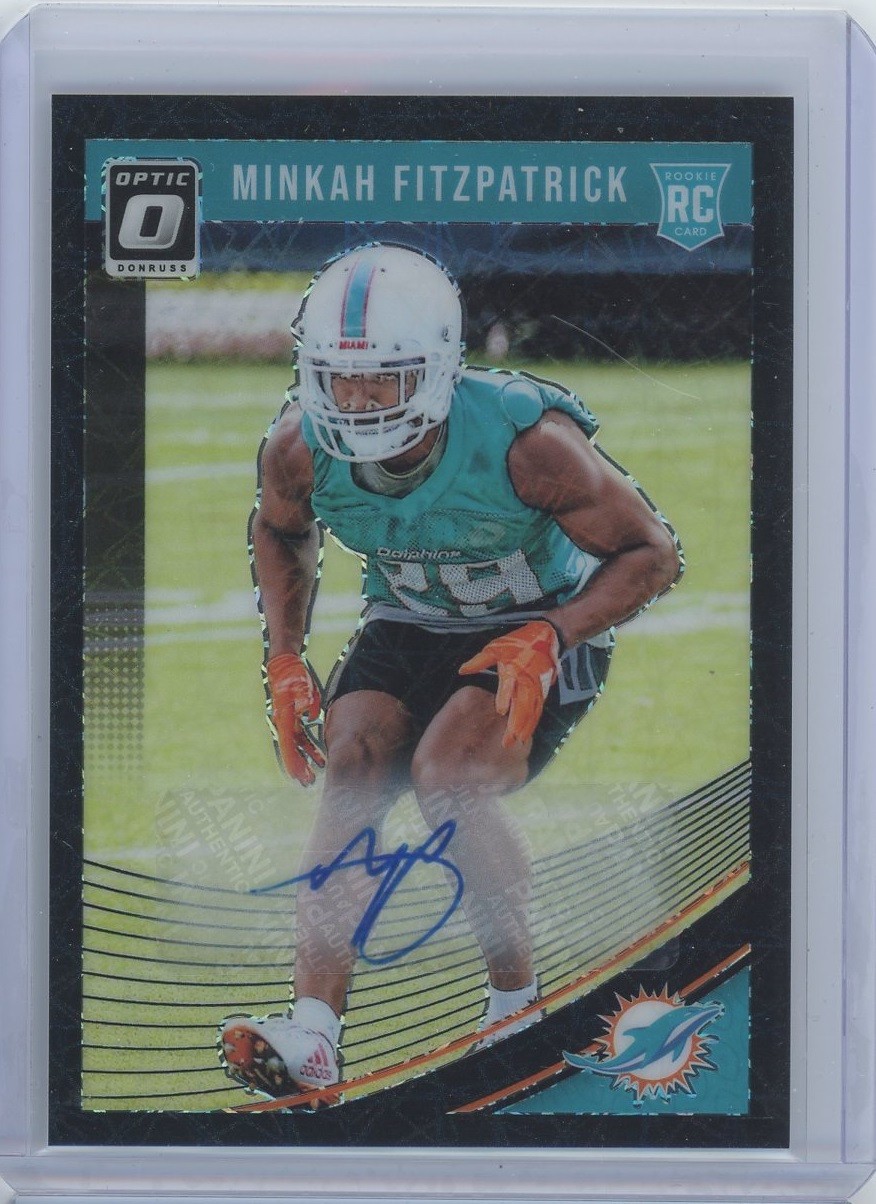 2018 Donruss Optic MINKAH FITZPATRICK Black Velocity Prizm RC Rookie Auto /25