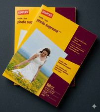 Staples Photo Supreme Matte Paper 8.5x11 Double Sided 50 Sheets Heavyweight 1989