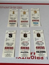 2000 SAN FRANCISCO 49ERS TICKET STUB LOT OF 6 RAMS RAIDERS CHARGERS FALCONS