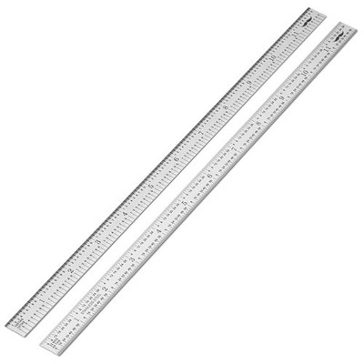 Precision Stainless Steel Machinist Ruler 12 Inch, 2 Pack for Accurate Measuring
