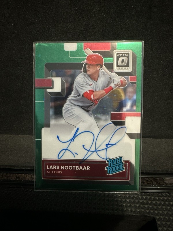 2022 Donruss Optic Lars Nootbaar Rated Rookie Green Stars Auto /49
