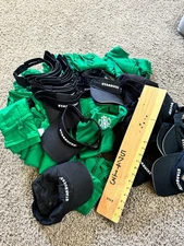 2025 🎃 Starbucks Official Barista Green Apron + Hat or Visor Halloween Costume