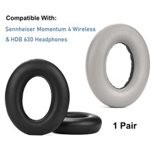 1 Pair Leather/Sheepskin Ear Pads for Sennheiser Momentum 4 Wireless  HDB 630