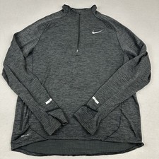 Nike Sweater Men Large Charcoal Sphere Element 1/4 Zip Pullover Running L