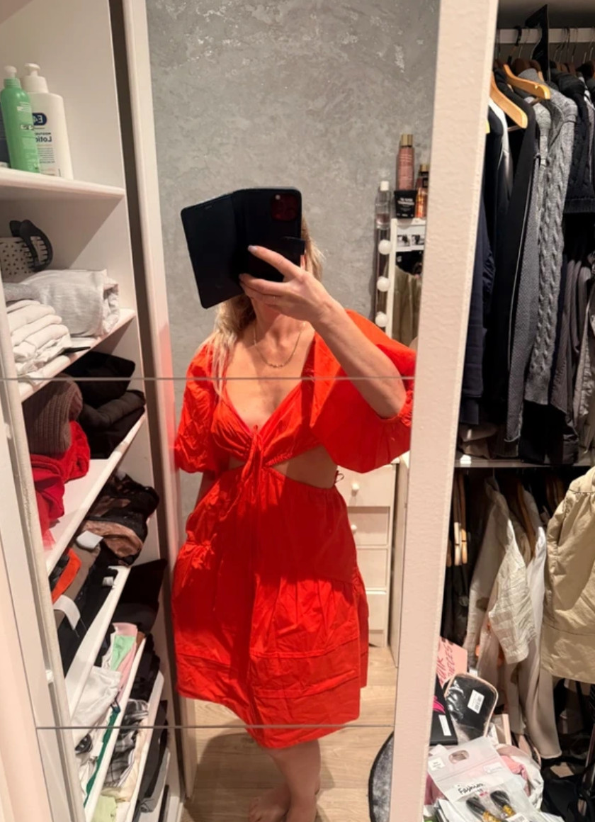 Designer Beautiful Nicholas Berta CutOut Red Nicholas Dress RRP $375 Size S 10UK image 3