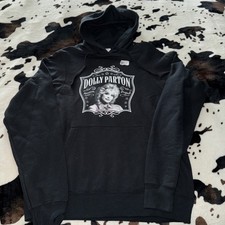 Port Authority Dolly Parton Pullover Hoodie Black With Hint Of Pink On Dolly Sm