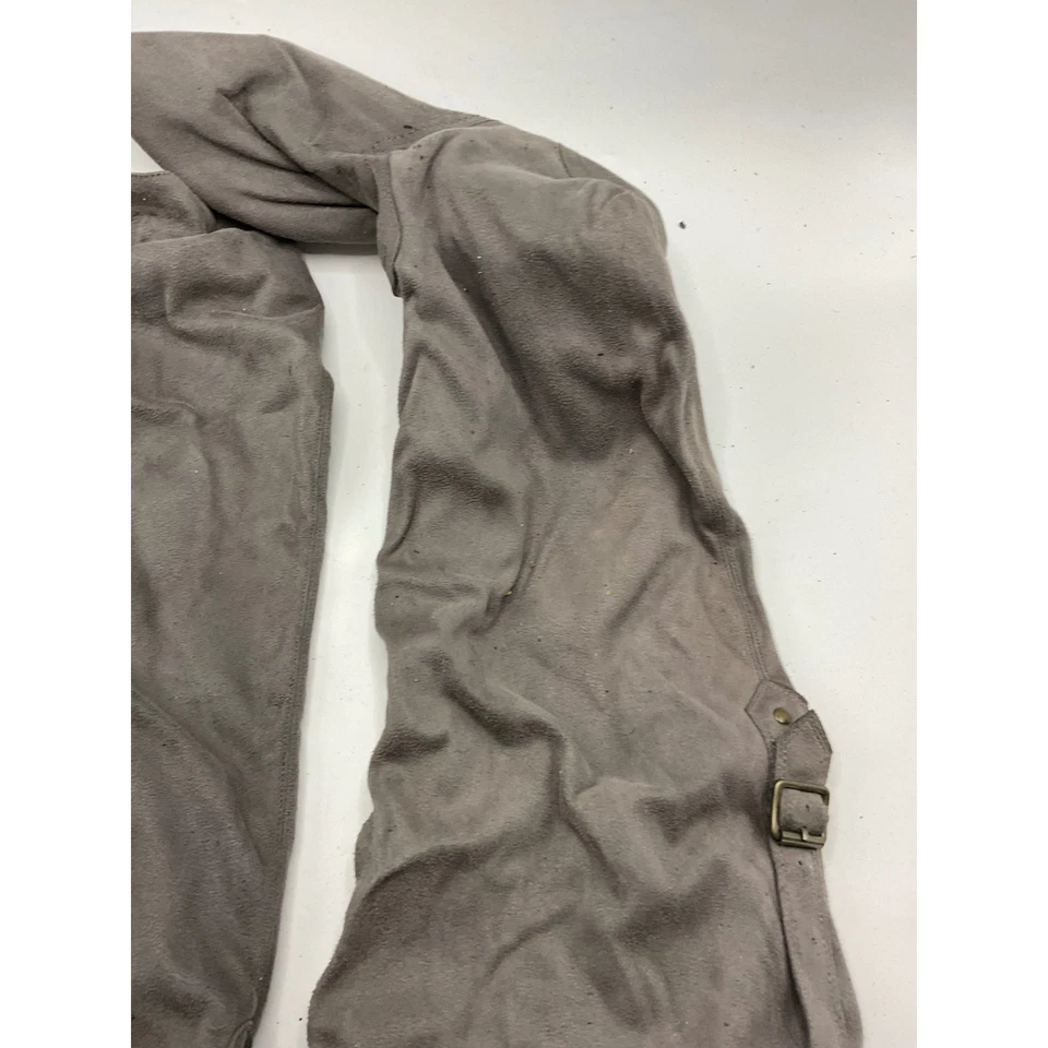 Botas BAKERS Hayden cinza camurça desleixada joelho alto fivela salto cunha tamanho 8B - Imagem 4 de 4