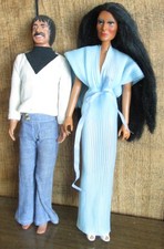 1976 Sonny and 1975 Cher by Mego in Original Outfits