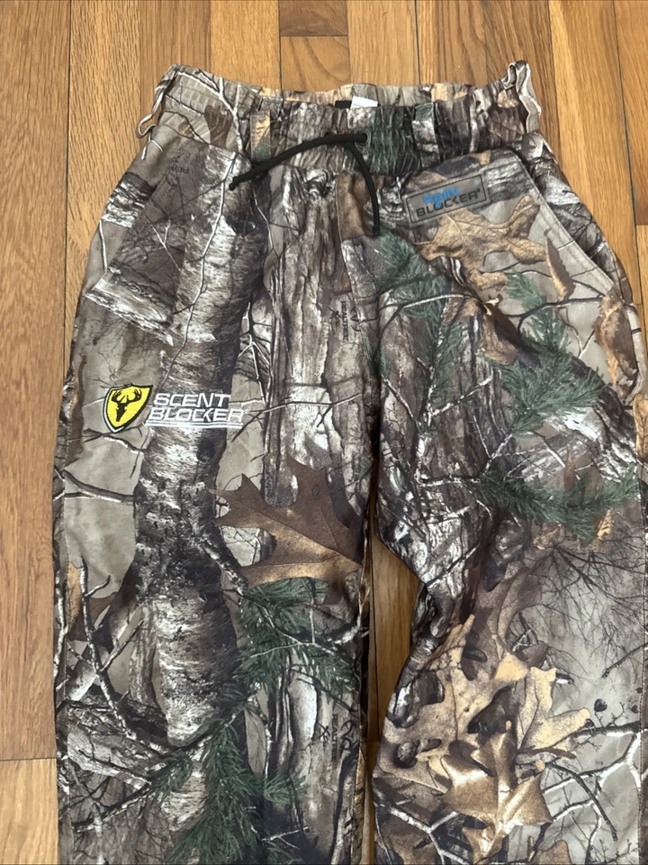 Scent Shield Rain Blocker Camo Hunting Pants Youth Size M - Image 3 of 4