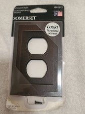 SOMERSET 662672 OIL RUBBED BRONZE SINGLE DUPLEX RECEPTACLE COVER
