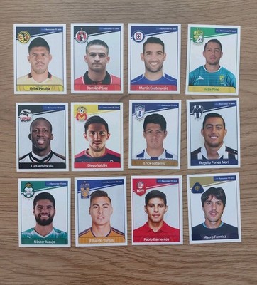 Panini Liga MX BBVA Bancomer 2017/2018 MEXICO 12 different Stickers RARE