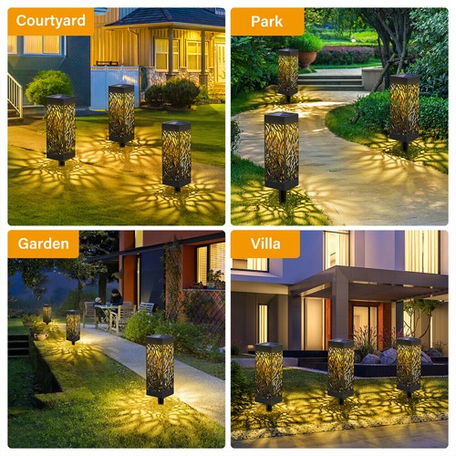 8er LED Außen Erdspieß Solar Lampen Steck Leuchte Garten Deko Leuchten Licht DHL - Bild 10 von 10