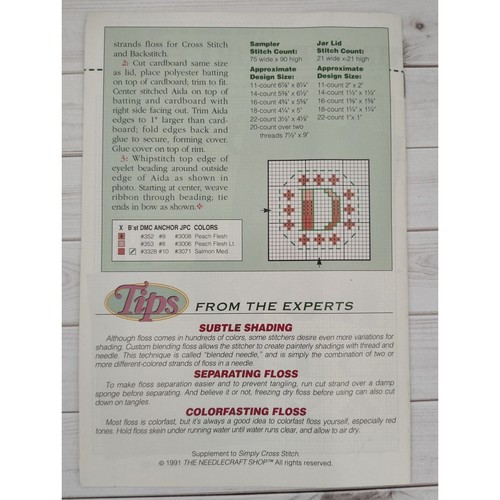 Simply Cross Stitch Tips From The Experts & Alphabet Pattern Booklet - Picture 2 of 3